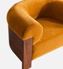 Treevino Wooden Arm Chair In Amber Yellow Colour