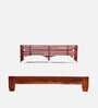Vilseck Sheesham Wood Queen Size Bed In Scratch Resistant Honey Oak Finish