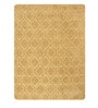 Beige Abstract Microfibre 5 ft x 7 ft Hand Tufted Carpet
