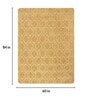 Beige Abstract Microfibre 5 ft x 7 ft Hand Tufted Carpet