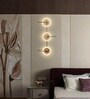 Treluci Modern 3Light Wall Sconce | Gold Finish with Textured Glass Shades | 3 Color Lighting Modes | Elegant Vertical Wall Lamp for Bedroom, Living Room & Hallway | (Royal Gold)