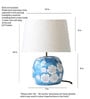 Trendy Blue White Flower Terracotta Table Lamp