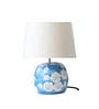 Trendy Blue White Flower Terracotta Table Lamp