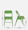 Trendy Metal Folding Chair in Green Colour