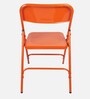 Trendy Metal Folding Chair in Orange Colour