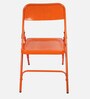 Trendy Metal Folding Chair in Orange Colour