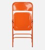 Trendy Metal Folding Chair in Orange Colour