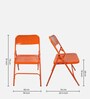 Trendy Metal Folding Chair in Orange Colour