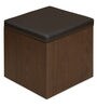 Trendy Coffee Table with Storage Stool in Walnut Colour