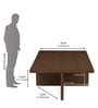 Trendy Coffee Table with Storage Stool in Walnut Colour