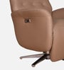 Trendy Leatherette Revolving Motorized Chair In Cappuccino Colour