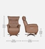 Trendy Leatherette Revolving Motorized Chair In Cappuccino Colour