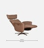 Trendy Leatherette Revolving Motorized Chair In Cappuccino Colour