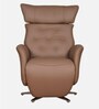 Trendy Leatherette Revolving Motorized Chair In Cappuccino Colour