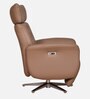 Trendy Leatherette Revolving Motorized Chair In Cappuccino Colour