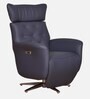 Trendy Leatherette Revolving  Motorized Chair In Dark Blue Colour