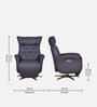 Trendy Leatherette Revolving  Motorized Chair In Dark Blue Colour