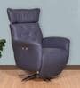 Trendy Leatherette Revolving  Motorized Chair In Dark Blue Colour