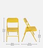 Trendy Metal Folding Chair in Yellow Colour