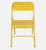 Trendy Metal Folding Chair in Yellow Colour