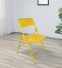 Trendy Metal Folding Chair in Yellow Colour