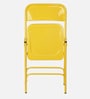 Trendy Metal Folding Chair in Yellow Colour