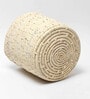 Set Of 2 Off White Palm Leaf Handwoven Multipurpose Planter & Storage Basket