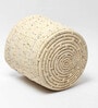(1Pc) Off White Palm Leaf Handwoven Multipurpose Planter & Storage Basket
