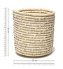 (1Pc) Off White Palm Leaf Handwoven Multipurpose Planter & Storage Basket