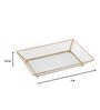 Trendy White Brass & Glass Make Up Organiser