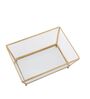 Trendy White Brass & Glass Make Up Organiser
