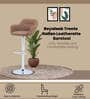 Trento Leatherette Bar Stool in Brown Color