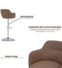 Trento Leatherette Bar Stool in Brown Color