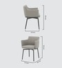 Trento Leatherette Italain Dining Chair In Grey Color