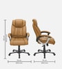 Trenvi High Back Office Chair In Tan Colour Trenvi High Back Office Chair In Tan Colour