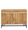 Trestle Solid Acacia Wood Sideboard In Natural Acacia Finish