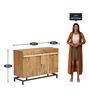 Trestle Solid Acacia Wood Sideboard In Natural Acacia Finish