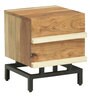 Trestle Solid Wood Night stand in Natural Acacia Finish