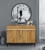 Trestle Solid Acacia Wood Sideboard In Natural Acacia Finish