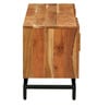 Trestle Solid Wood TV Console in Natural Acacia Finish