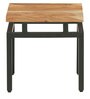 Volgo Solid Wood Nesting Coffee Table Set in Ginger Bronze Finish With Stools