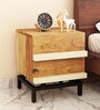 Trestle Solid Wood Night stand in Natural Acacia Finish