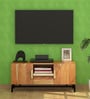 Trestle Solid Wood TV Console in Natural Acacia Finish