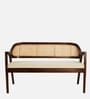 Trevor Teak Wood Rattan Bench In Beige Color