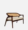 Trevor Teak Wood Rattan Bench In Beige Color