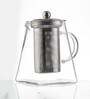 Triangle 800ml Transparent Glass Tea Pot