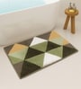 Triangle Green Microfiber 16x24 Inches Super Soft Bath Mat