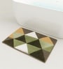 Triangle Green Microfiber 16x24 Inches Super Soft Bath Mat