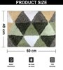 Triangle Green Microfiber 16x24 Inches Super Soft Bath Mat