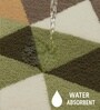 Triangle Green Microfiber 16x24 Inches Super Soft Bath Mat